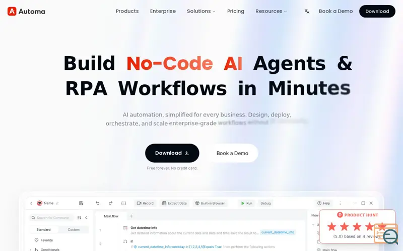 Screenshot of Automa