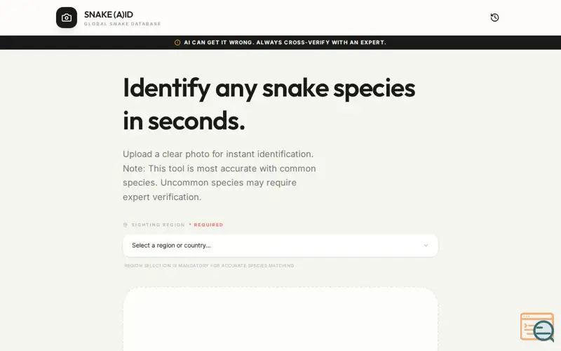 Screenshot of Snake ID