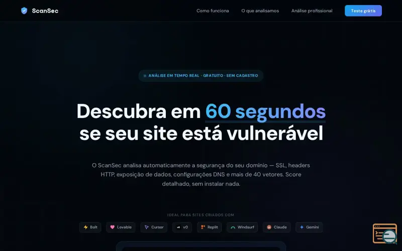 Screenshot of ScanSec