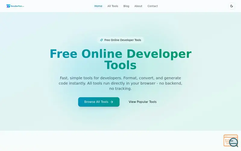 Screenshot of TonuDevTool