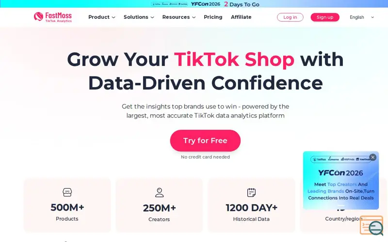 Screenshot of FastMoss