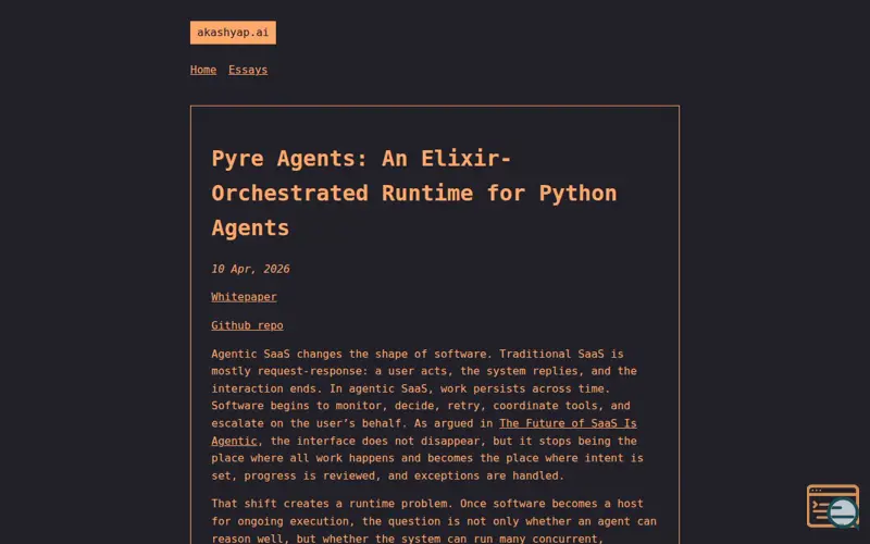 Screenshot of Pyre Agents