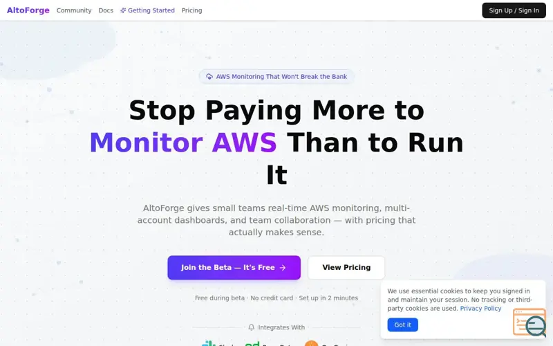 Screenshot of AltoForge