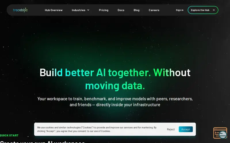 Screenshot of tracebloc