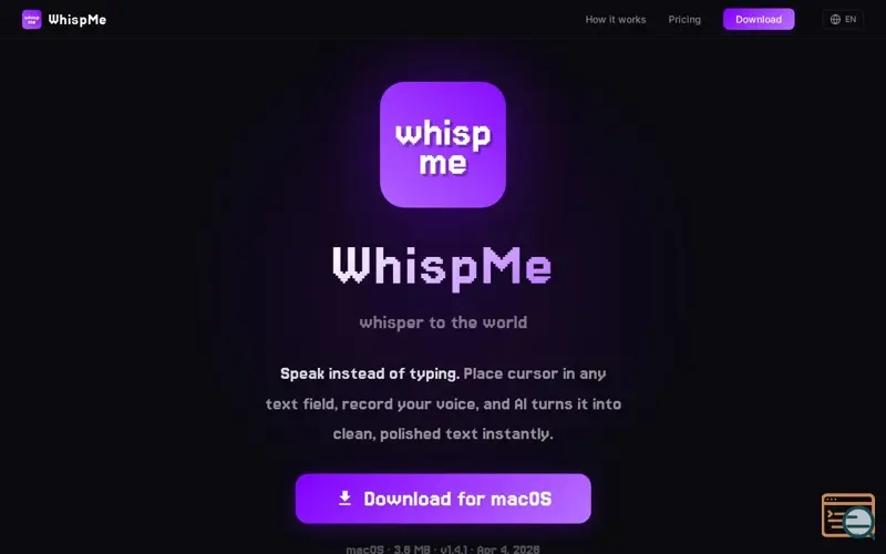 Screenshot of WhispMe