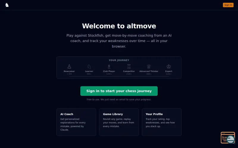 Screenshot of Altmove