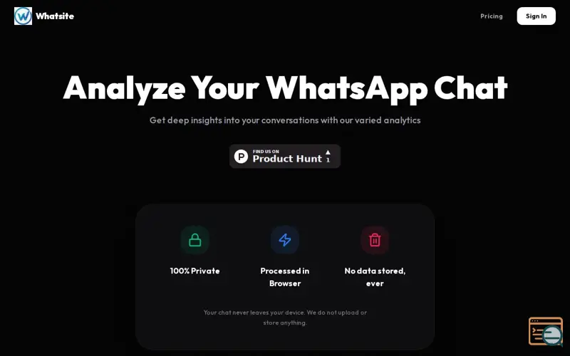 Screenshot of Whatsite