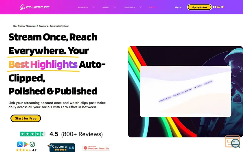 Screenshot of Eklipse: Instant Edit