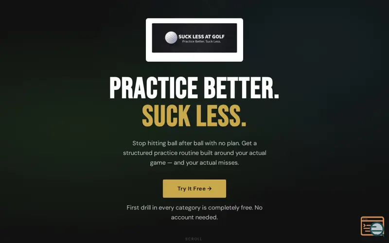 Screenshot of Suck Less at Golf