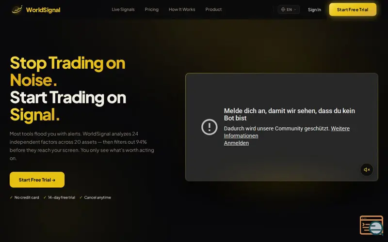 Screenshot of WorldSignal