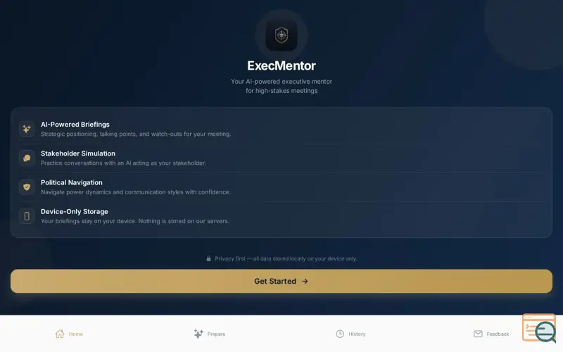 Screenshot of ExecMentor