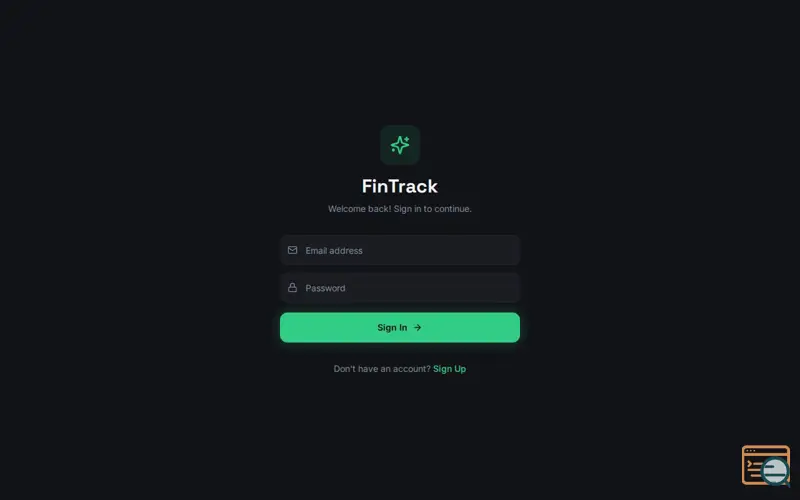 Screenshot of FinTrack