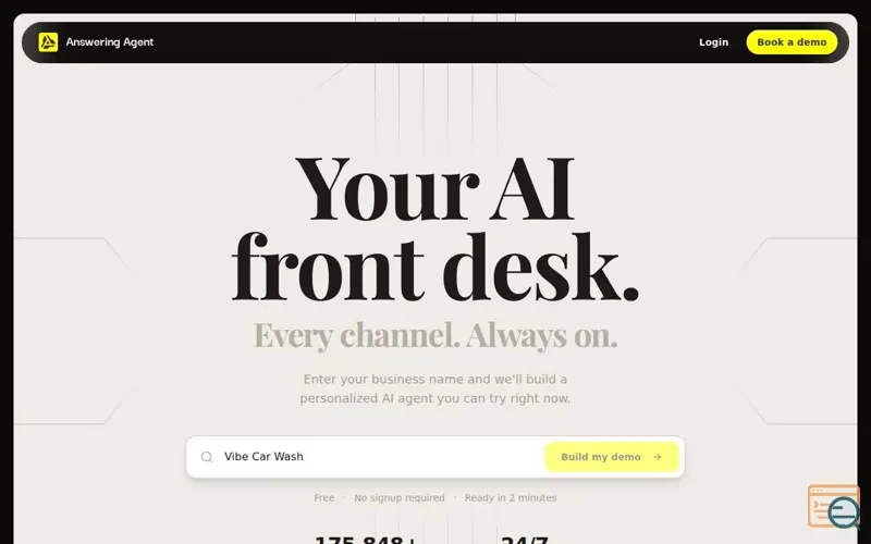 Screenshot of Answering Agent