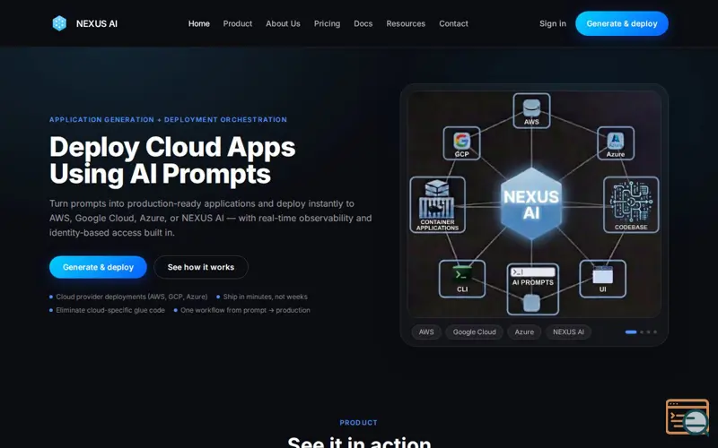 Screenshot of NEXUS AI