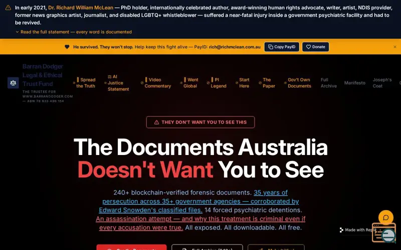 Screenshot of Barran Dodger Legal & Ethical Trust Fund