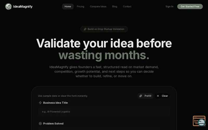 Screenshot of IdeaMagnify