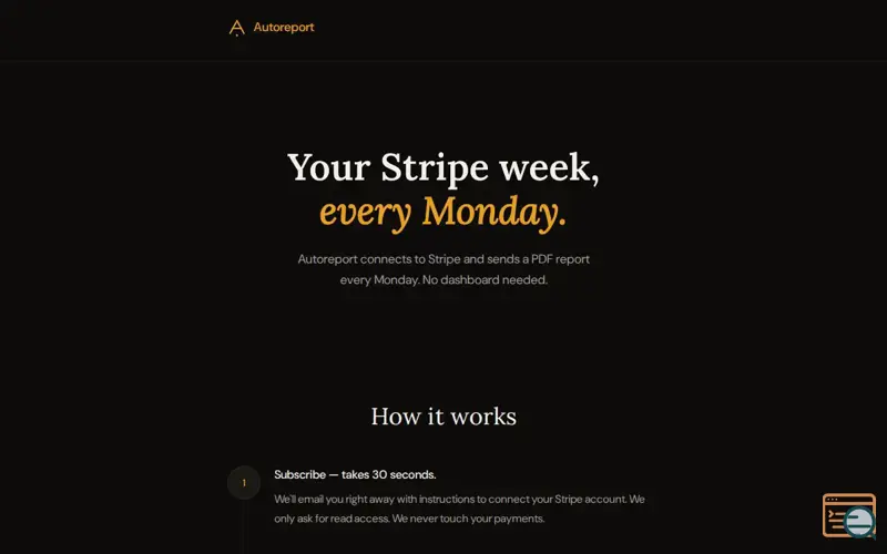 Screenshot of Autoreport