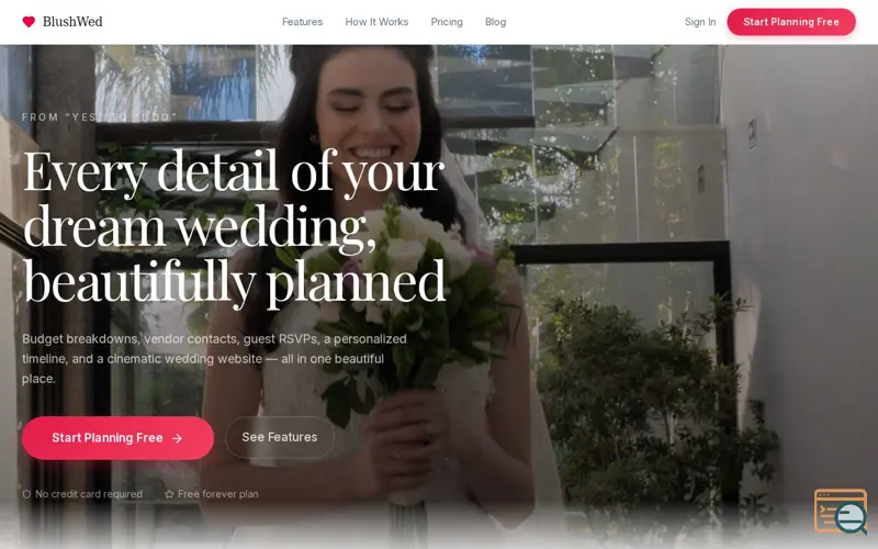 Screenshot of BlushWed