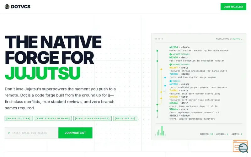 Screenshot of DotVCS