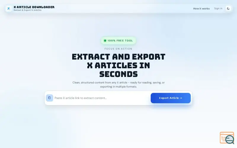 Screenshot of X Article Downloader