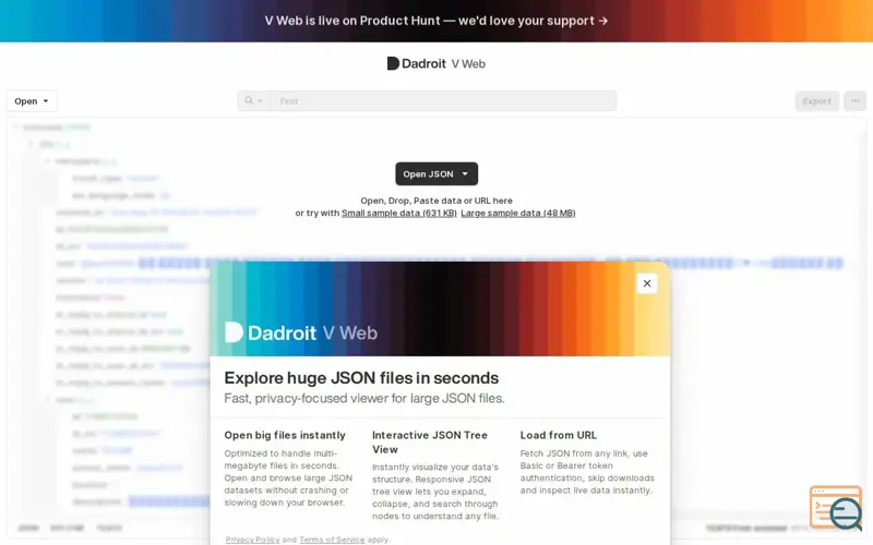 Screenshot of Dadroit V Web
