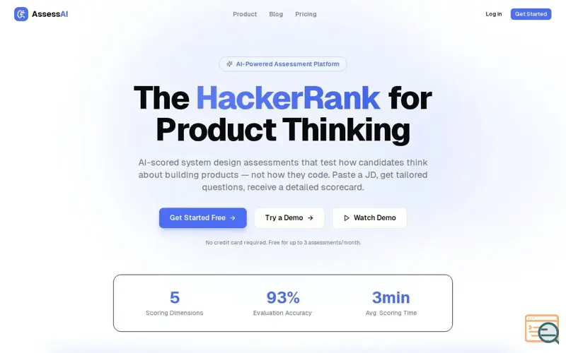 Screenshot of AssessAI