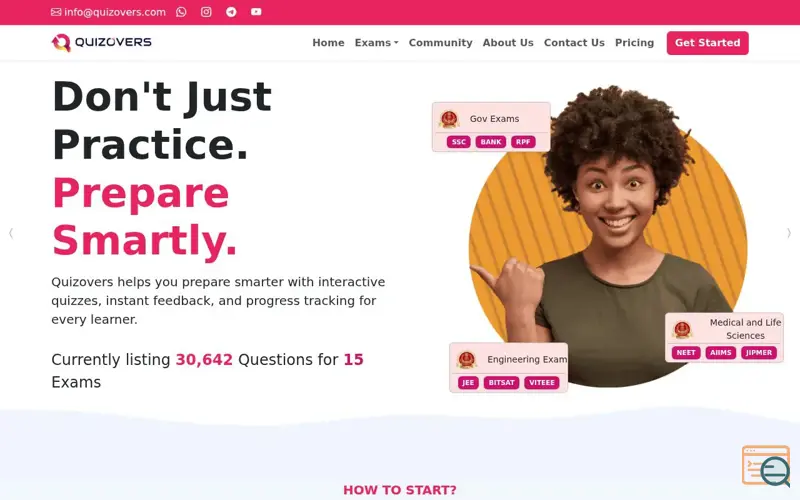 Screenshot of Quizovers: Exam Prep App