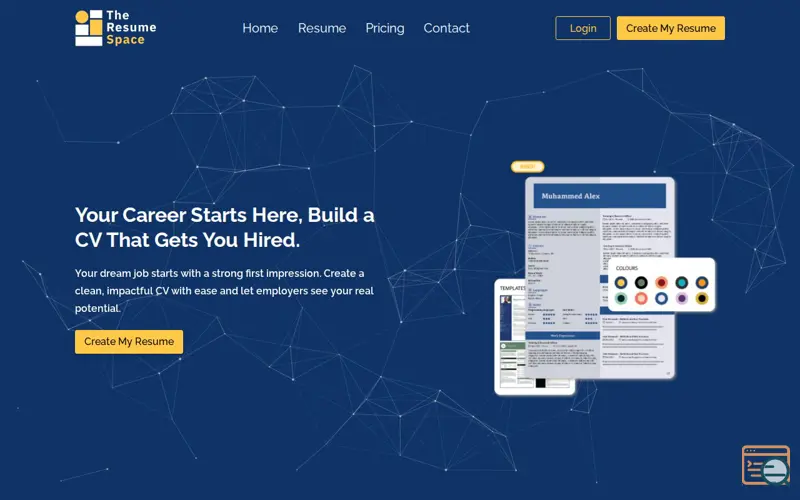 Screenshot of The Resume Space