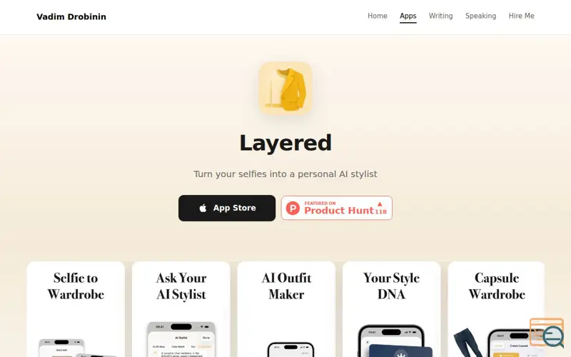 Screenshot of Layered