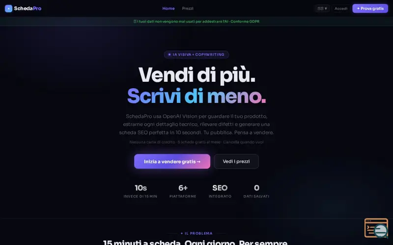 Screenshot of SchedaPro