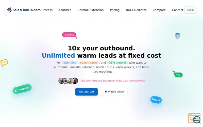 Screenshot of SalesLinkUp