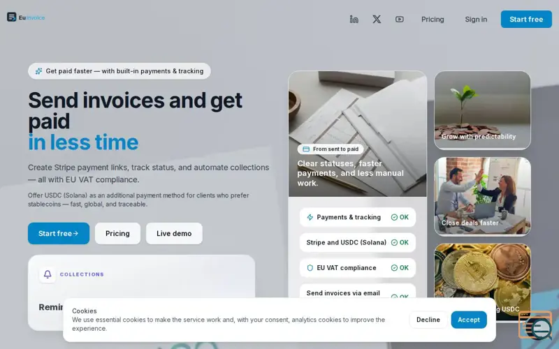 Screenshot of EU Invoice