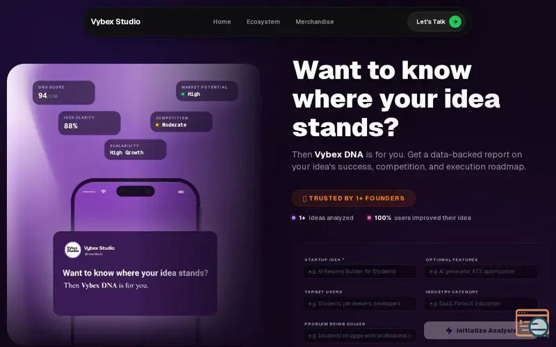 Screenshot of Vybex Studio DNA