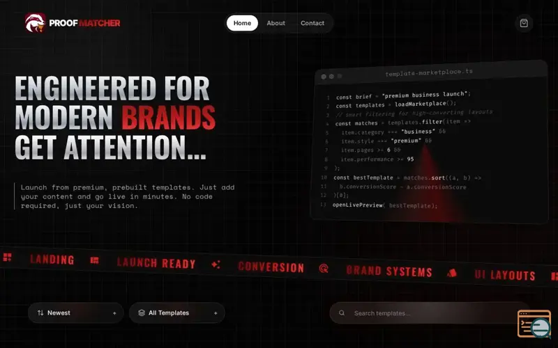 Screenshot of PROOF MATCHER