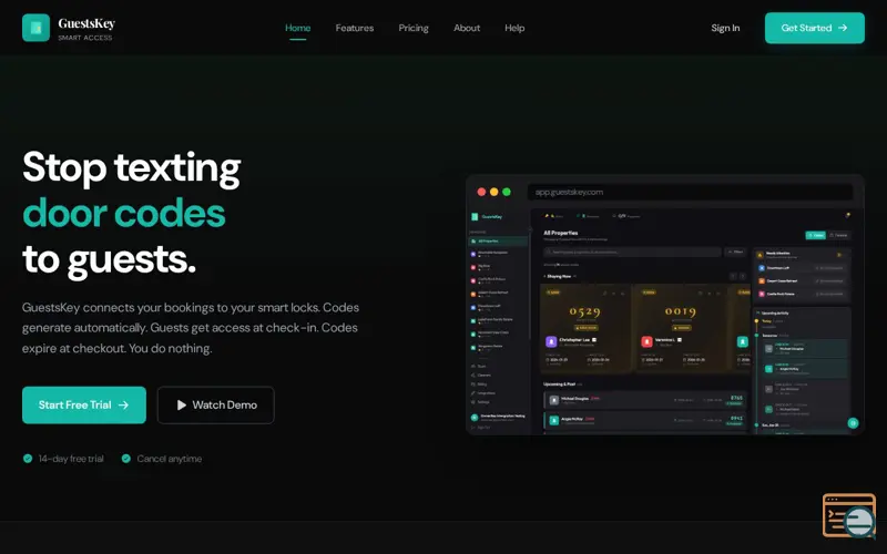 Screenshot of GuestsKey