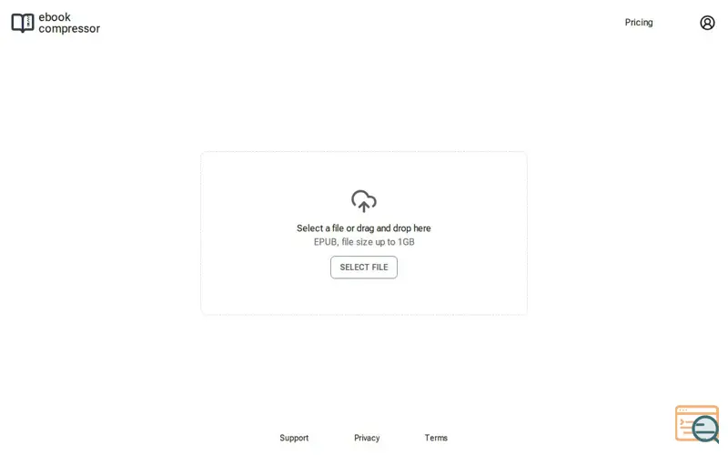 Screenshot of ebookcompressor