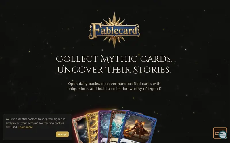 Screenshot of Fablecard