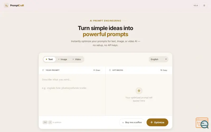 Screenshot of Prompt Craft