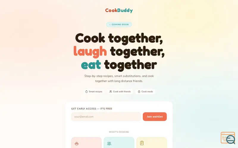 Screenshot of CookBuddy