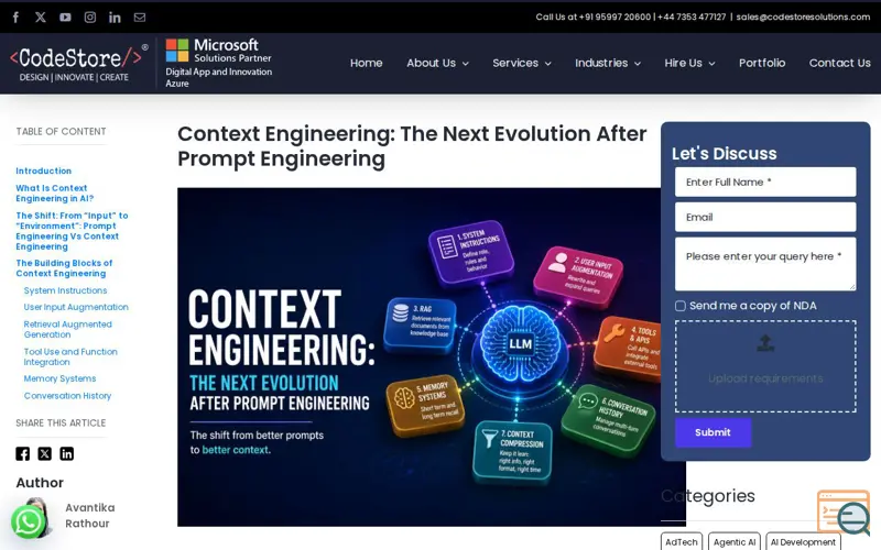 Screenshot of Context Engineering in AI