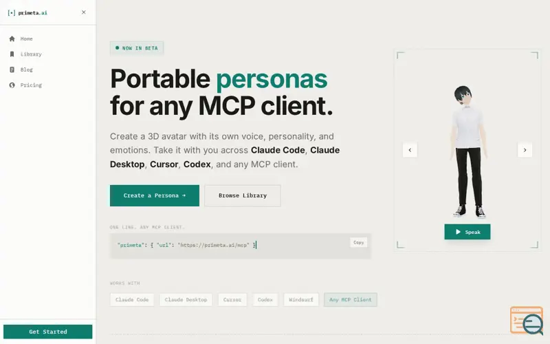 Screenshot of Primeta.AI