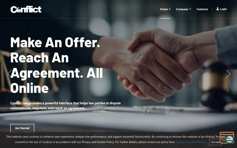 Screenshot of Conflict.Law