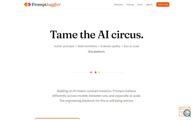 Screenshot of PromptJuggler
