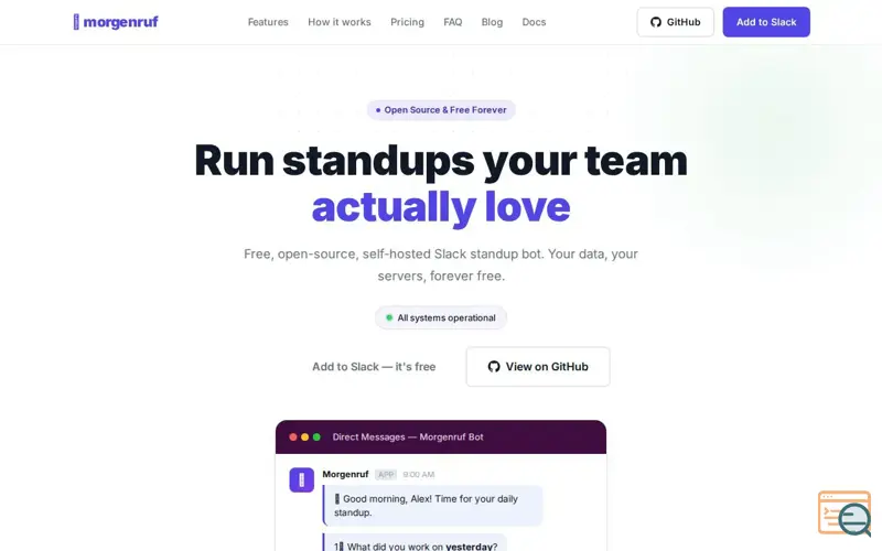Screenshot of Morgenruf