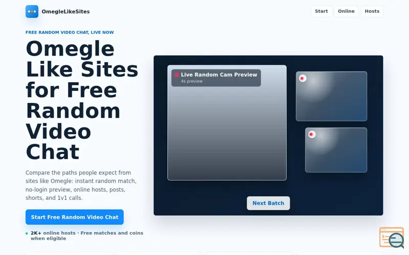 Screenshot of OmegleLikeSites