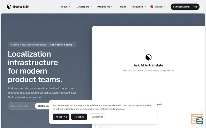 Screenshot of Better i18n