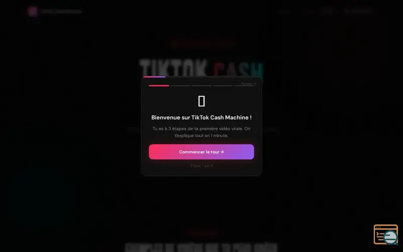 Screenshot of TikTok Cash Machine