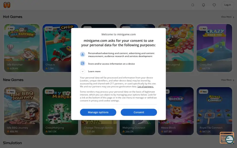 Screenshot of MiniGame