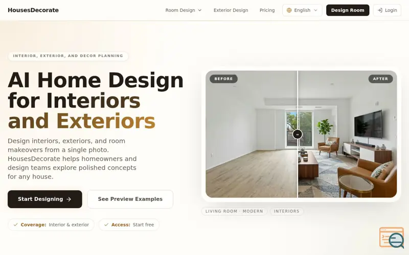 Screenshot of HousesDecorate