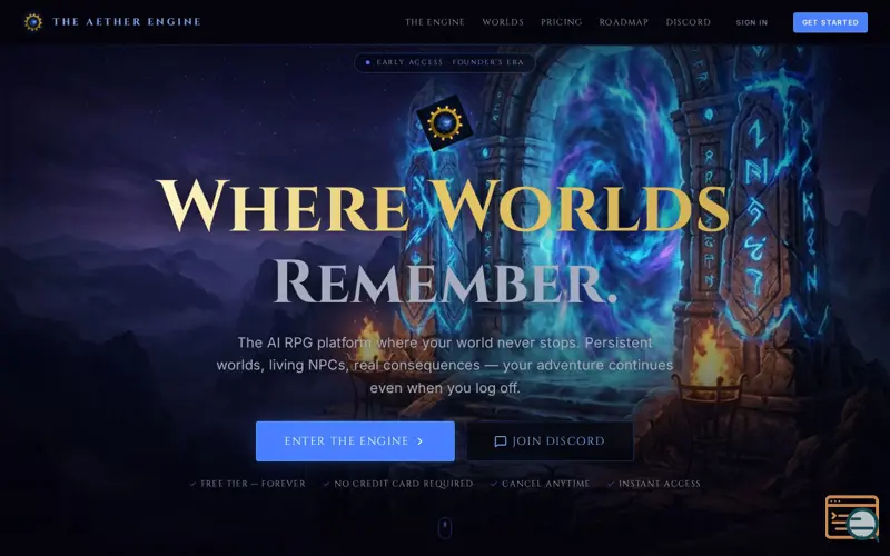 Screenshot of The Aether Engine